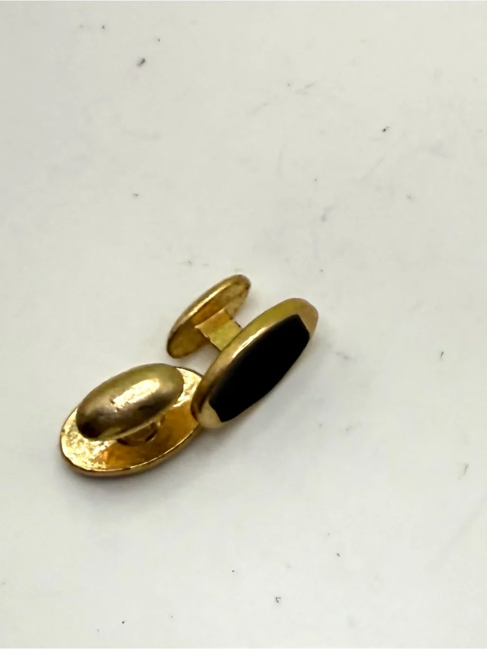 Vintage Gold and Black Oval Cufflinks